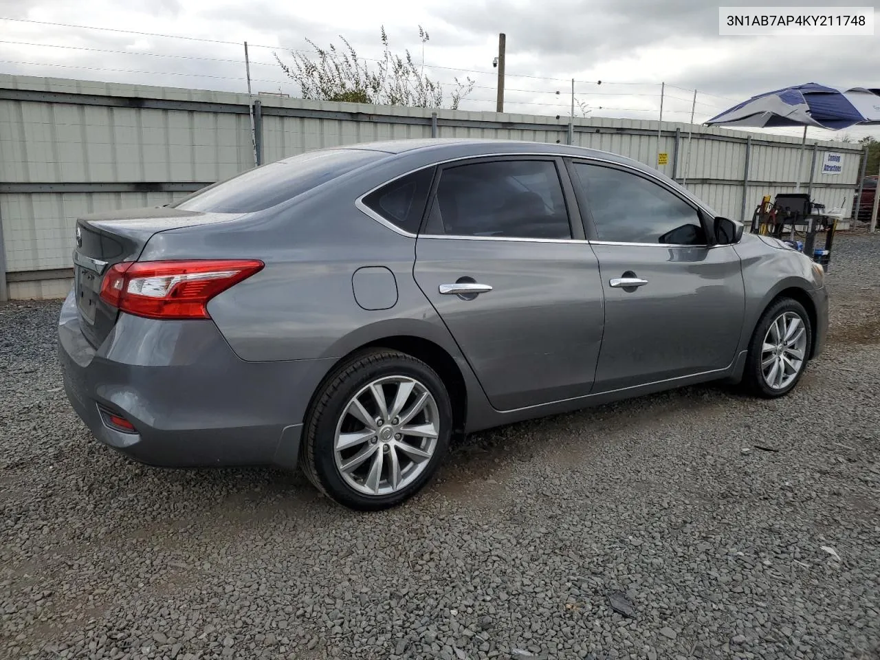 3N1AB7AP4KY211748 2019 Nissan Sentra S