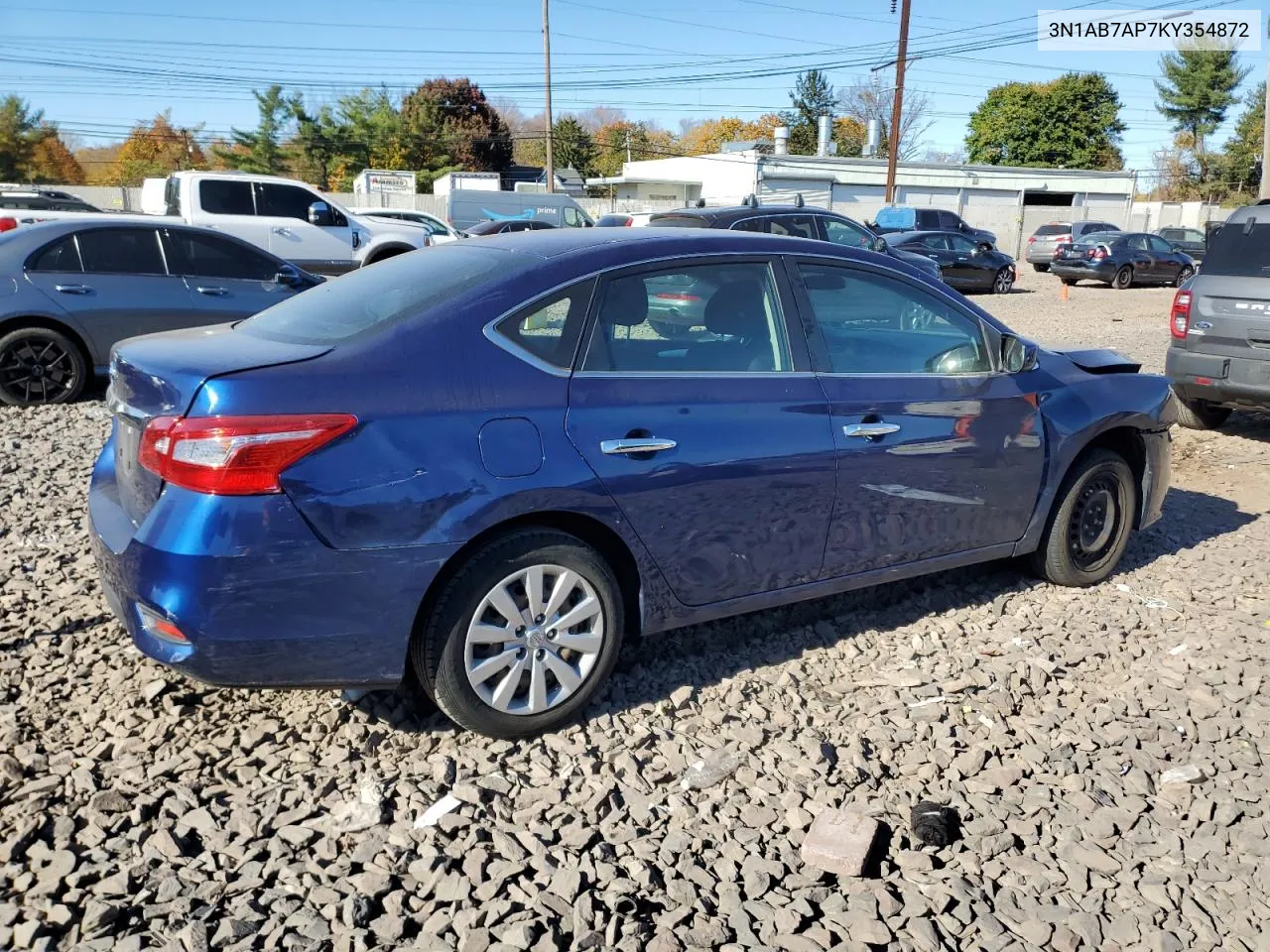 2019 Nissan Sentra S VIN: 3N1AB7AP7KY354872 Lot: 72400774