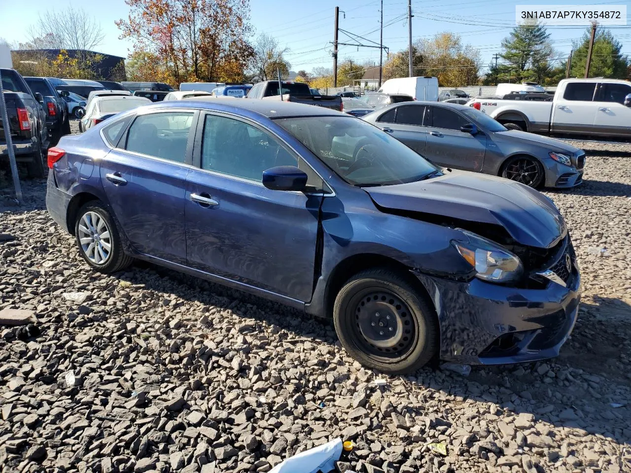 2019 Nissan Sentra S VIN: 3N1AB7AP7KY354872 Lot: 72400774