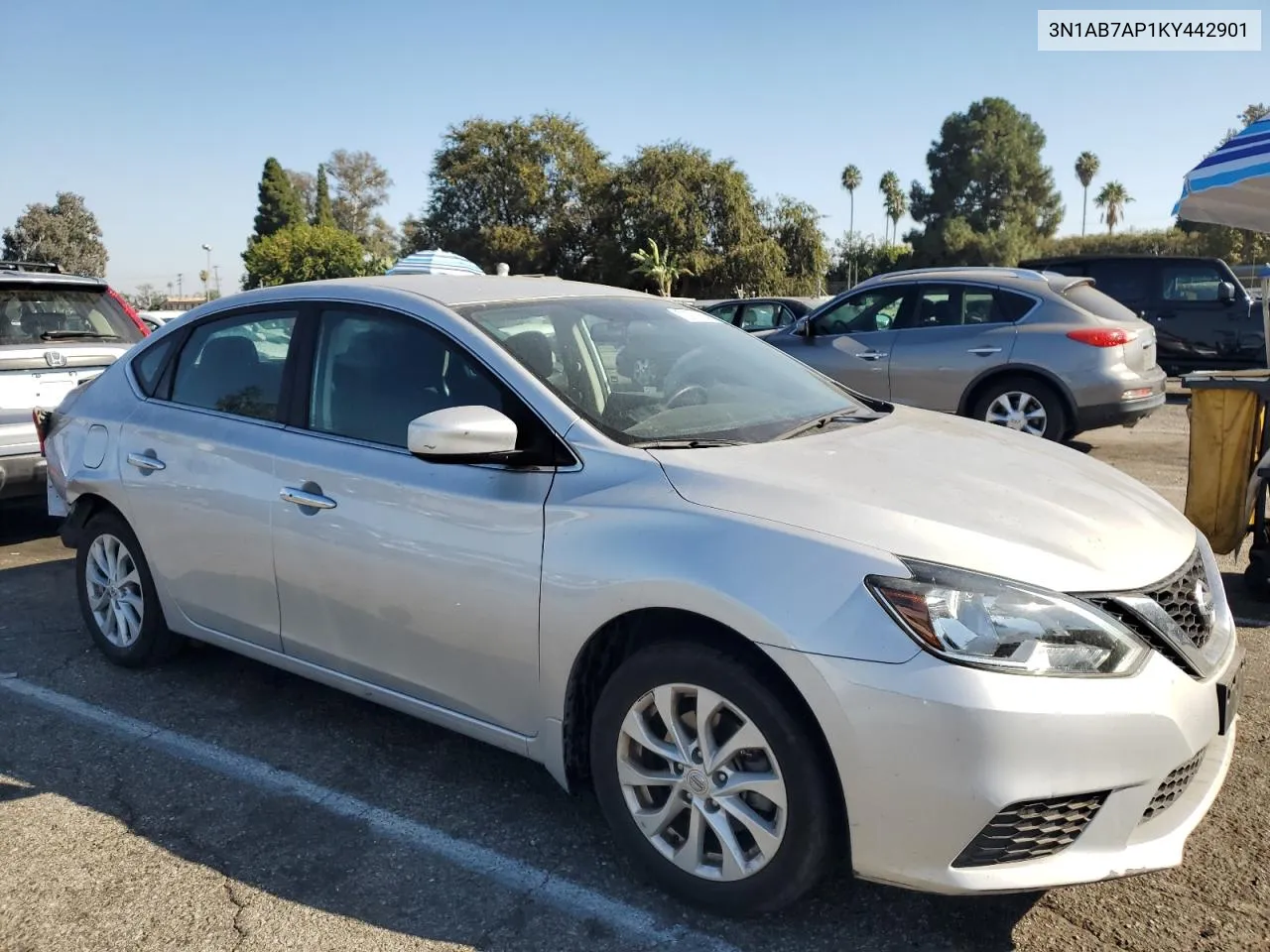 2019 Nissan Sentra S VIN: 3N1AB7AP1KY442901 Lot: 72752134