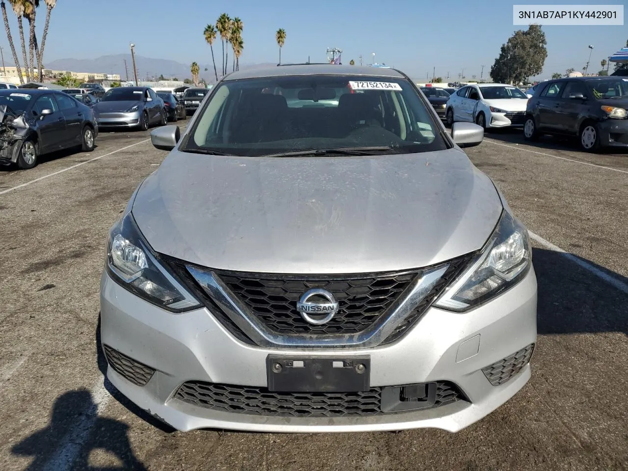 2019 Nissan Sentra S VIN: 3N1AB7AP1KY442901 Lot: 72752134