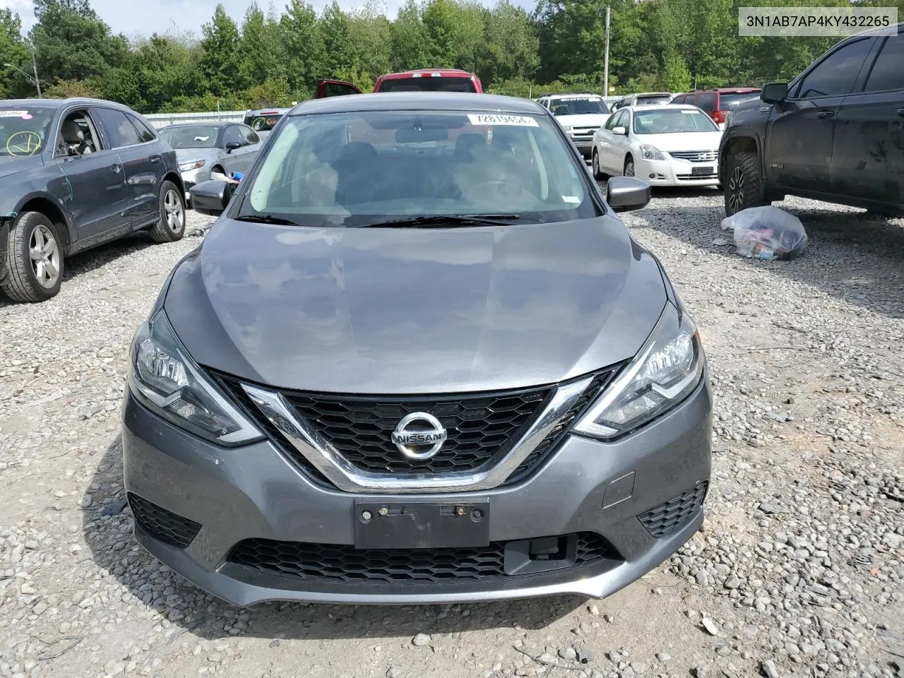 3N1AB7AP4KY432265 2019 Nissan Sentra S