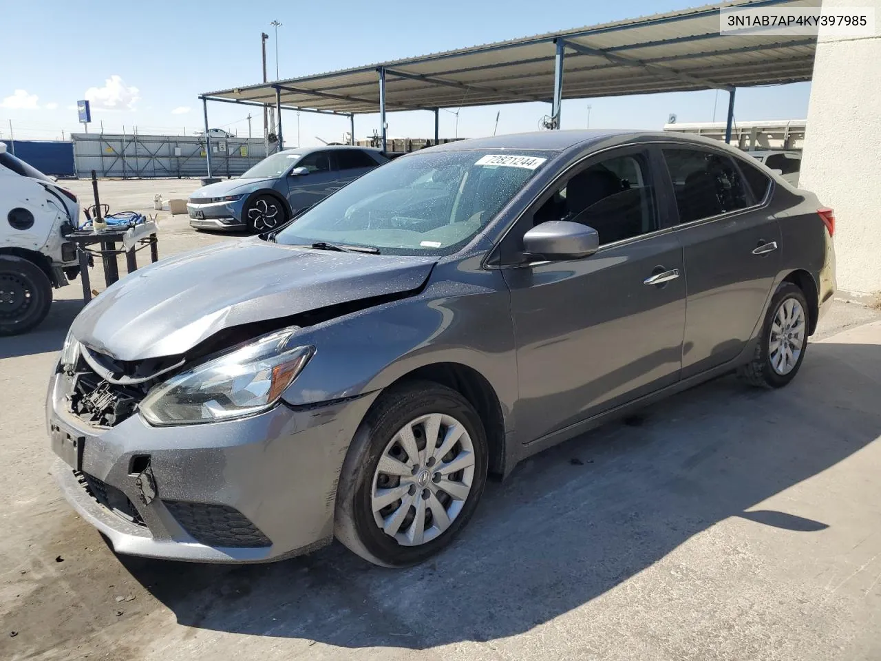 2019 Nissan Sentra S VIN: 3N1AB7AP4KY397985 Lot: 72821244