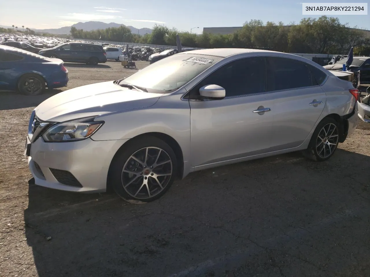 2019 Nissan Sentra S VIN: 3N1AB7AP8KY221294 Lot: 72823014