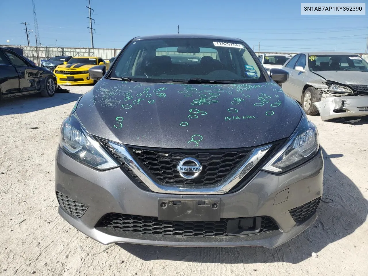 2019 Nissan Sentra S VIN: 3N1AB7AP1KY352390 Lot: 72826754