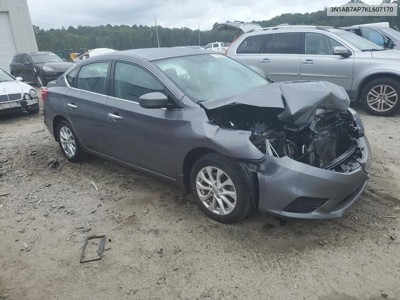 2019 Nissan Sentra S VIN: 3N1AB7AP7KL607170 Lot: 72852804