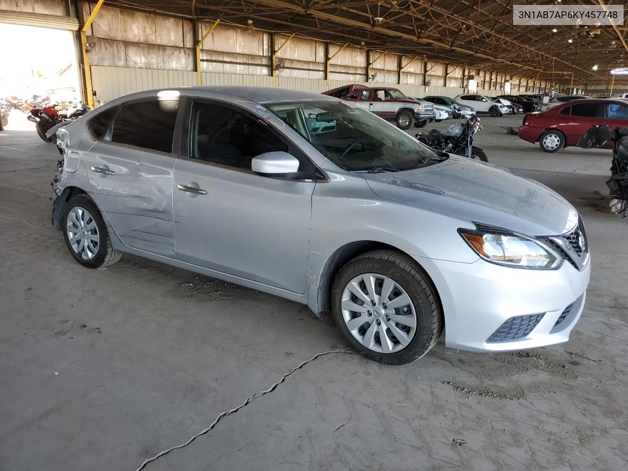 2019 Nissan Sentra S VIN: 3N1AB7AP6KY457748 Lot: 72924004