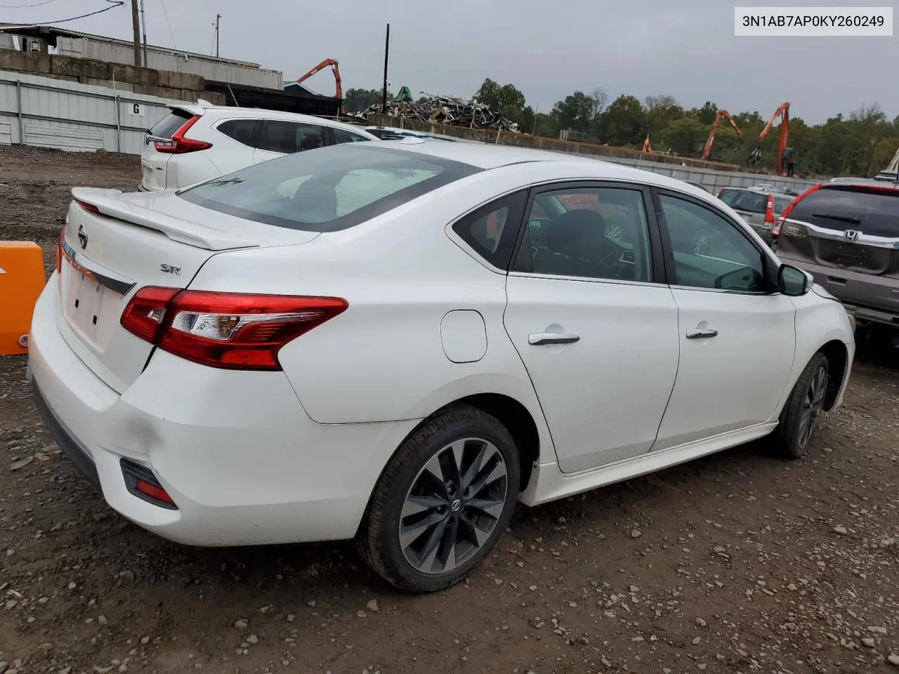 2019 Nissan Sentra S VIN: 3N1AB7AP0KY260249 Lot: 72934034