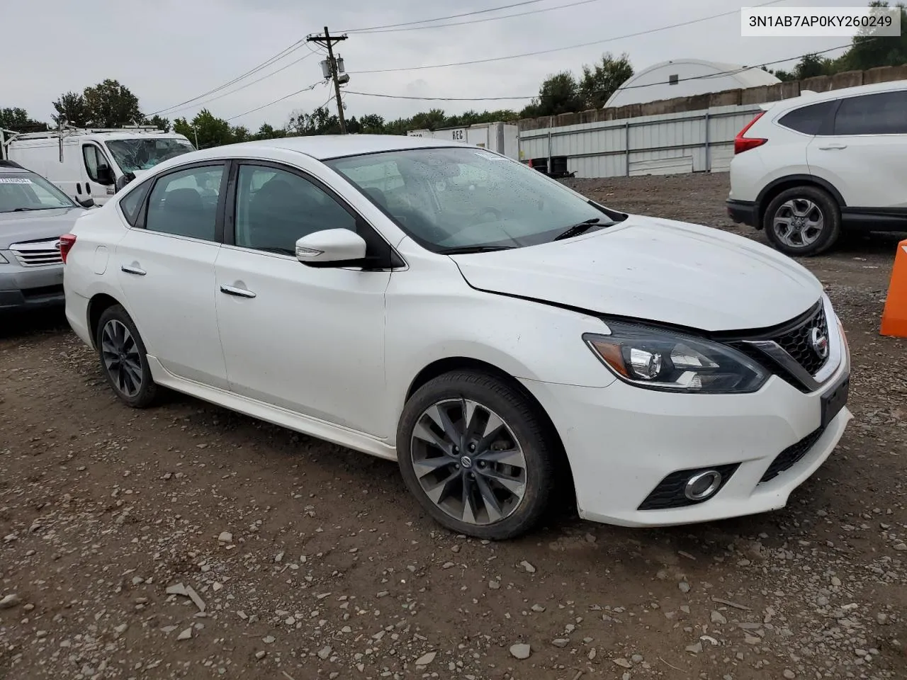 2019 Nissan Sentra S VIN: 3N1AB7AP0KY260249 Lot: 72934034