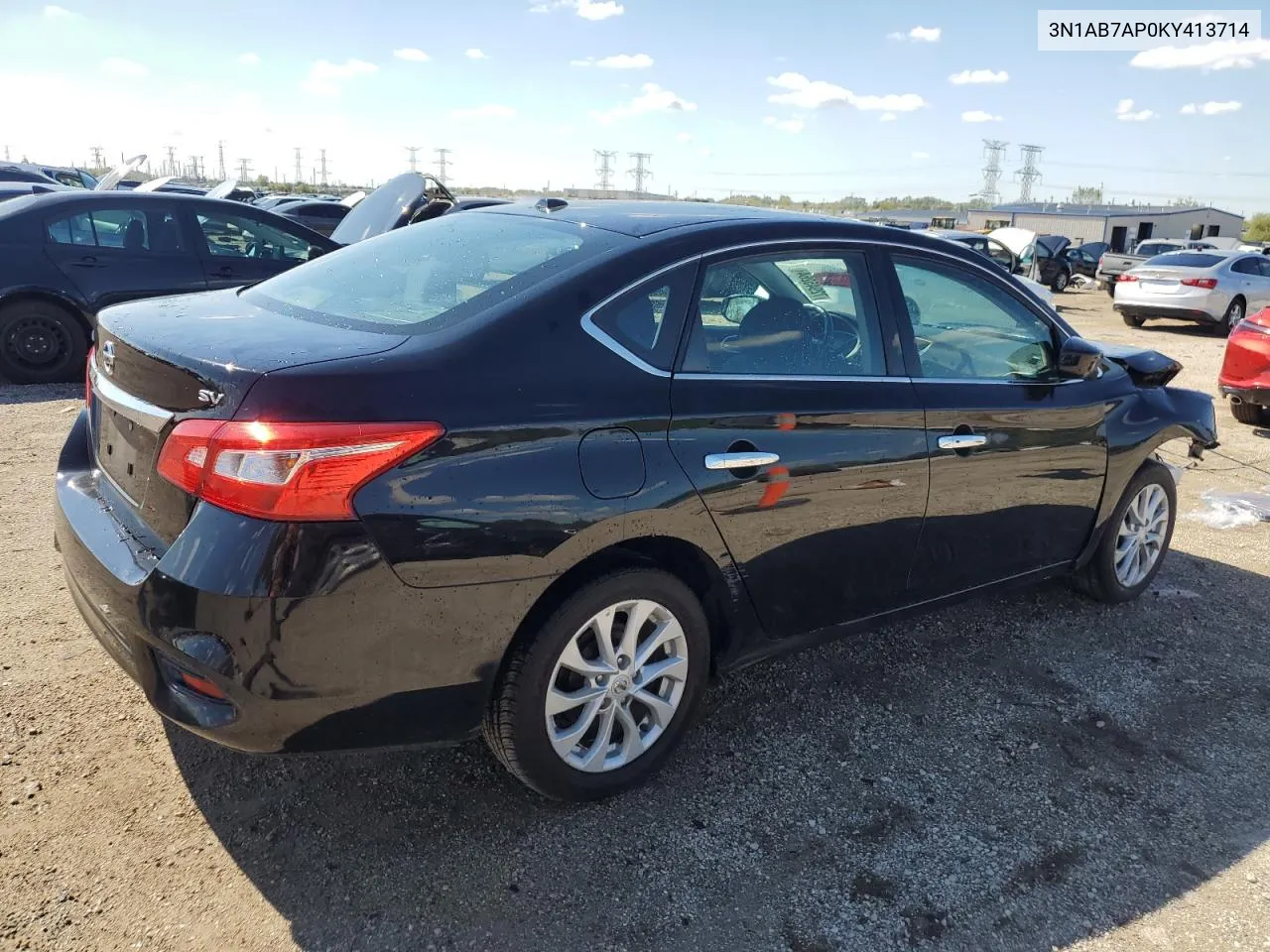 2019 Nissan Sentra S VIN: 3N1AB7AP0KY413714 Lot: 72945264