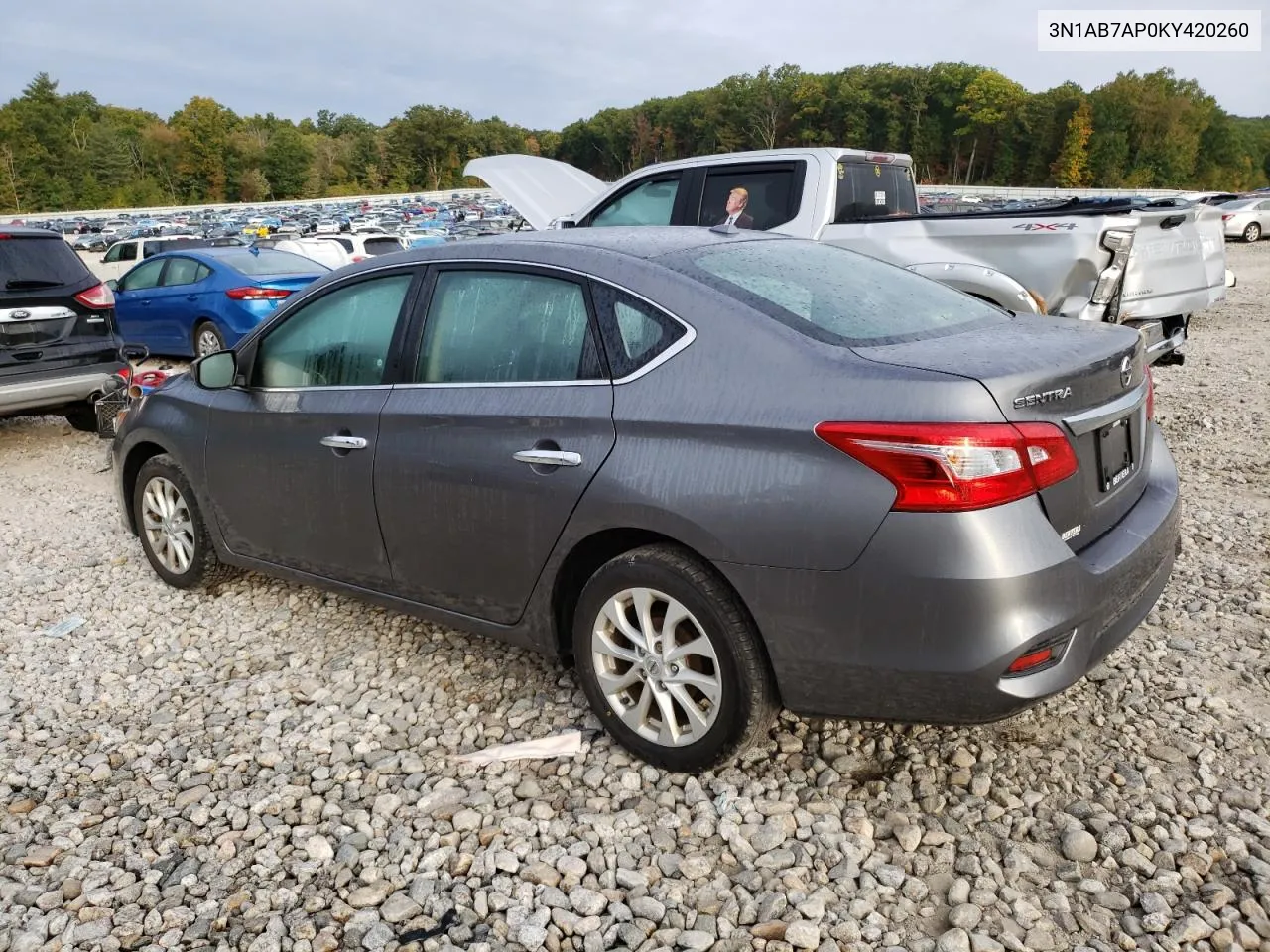 2019 Nissan Sentra S VIN: 3N1AB7AP0KY420260 Lot: 72952344