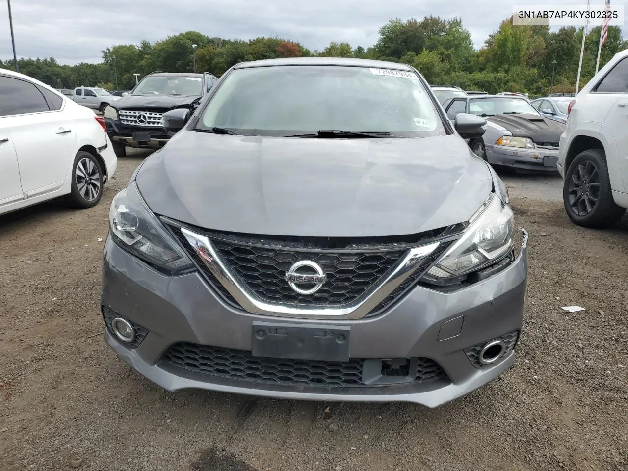 2019 Nissan Sentra S VIN: 3N1AB7AP4KY302325 Lot: 72987934