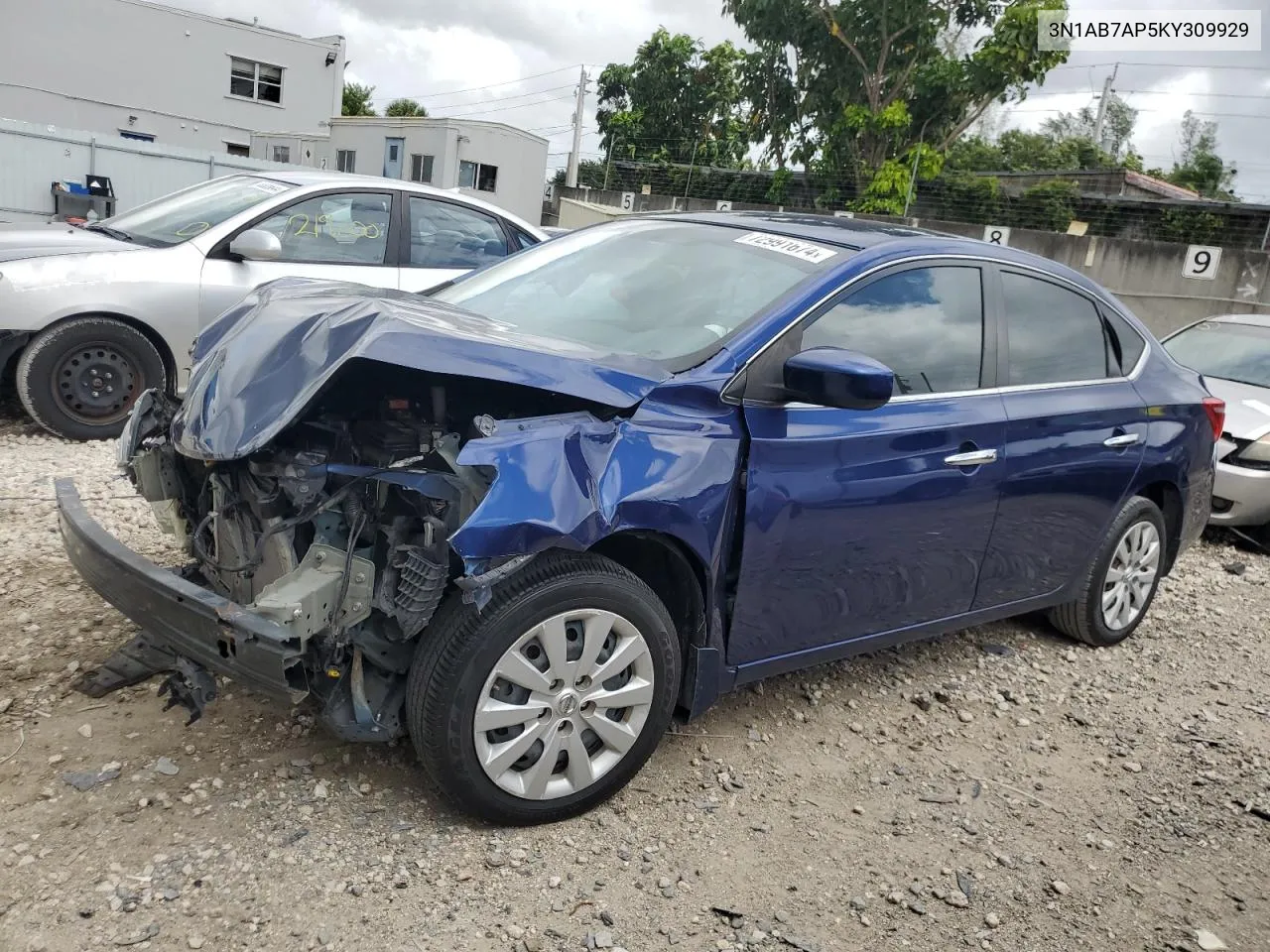 2019 Nissan Sentra S VIN: 3N1AB7AP5KY309929 Lot: 72991674