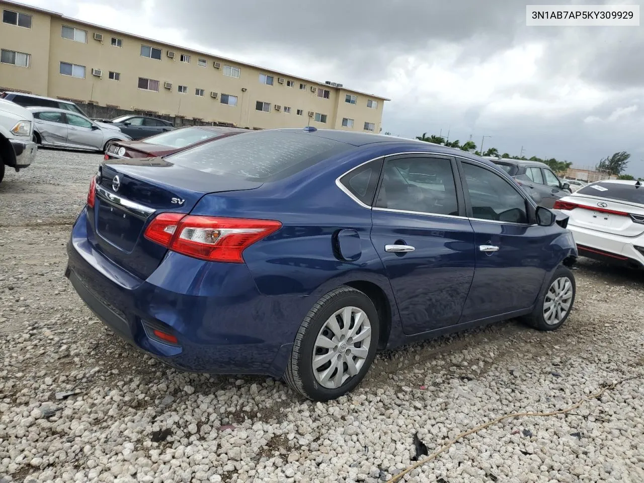 2019 Nissan Sentra S VIN: 3N1AB7AP5KY309929 Lot: 72991674