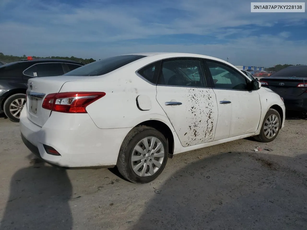 2019 Nissan Sentra S VIN: 3N1AB7AP7KY228138 Lot: 72992904