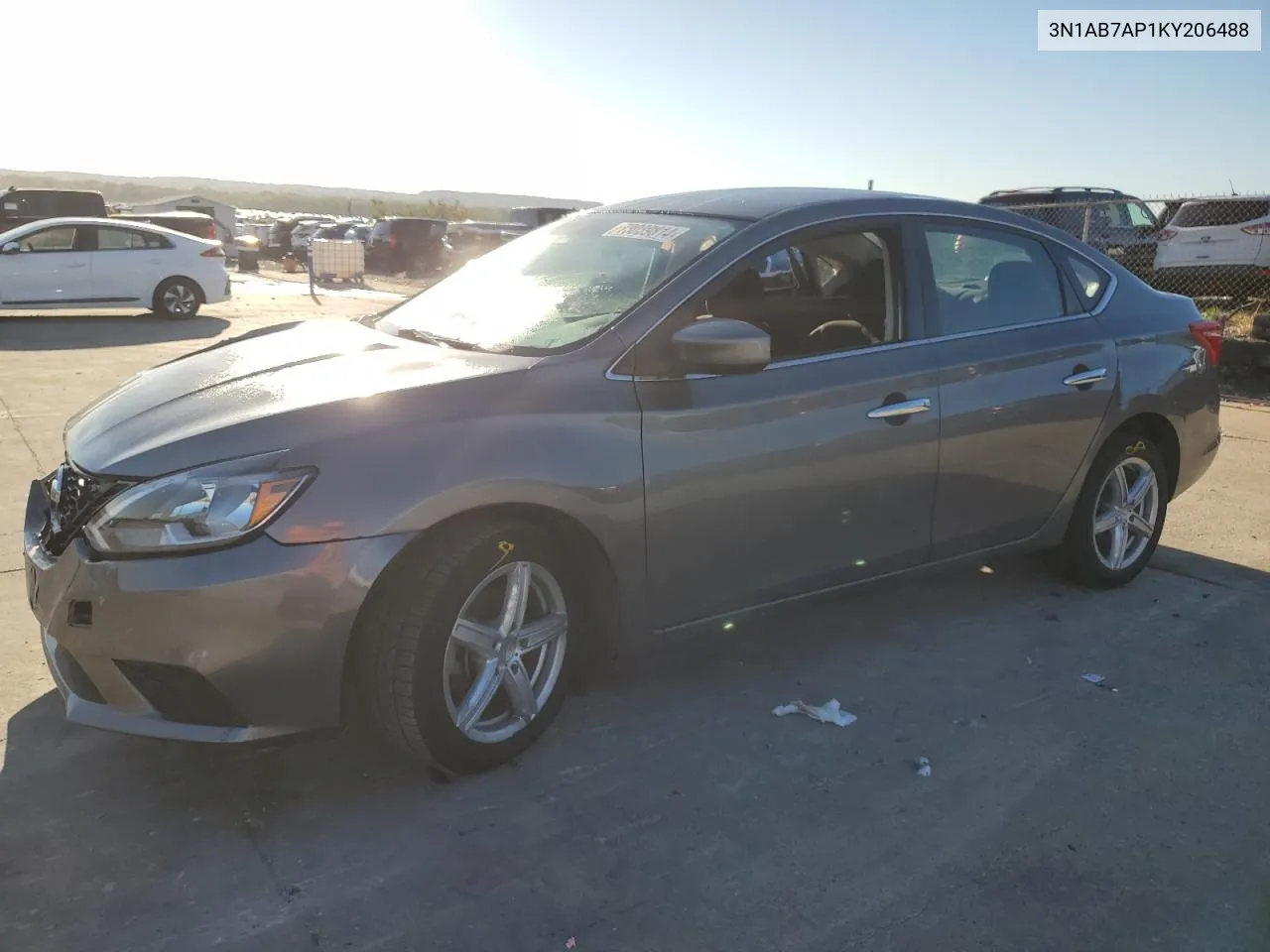 2019 Nissan Sentra S VIN: 3N1AB7AP1KY206488 Lot: 73039814