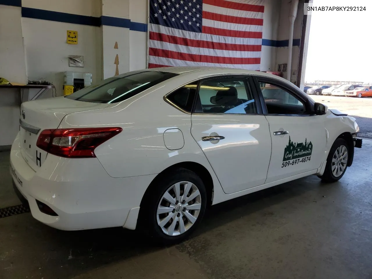 2019 Nissan Sentra S VIN: 3N1AB7AP8KY292124 Lot: 73059504