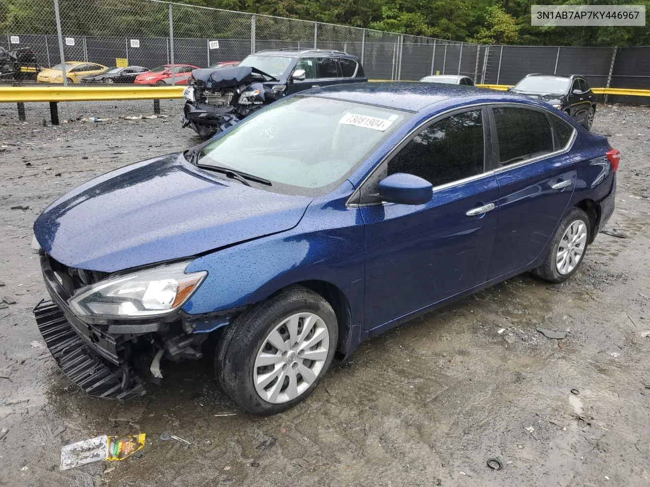 2019 Nissan Sentra S VIN: 3N1AB7AP7KY446967 Lot: 73081904