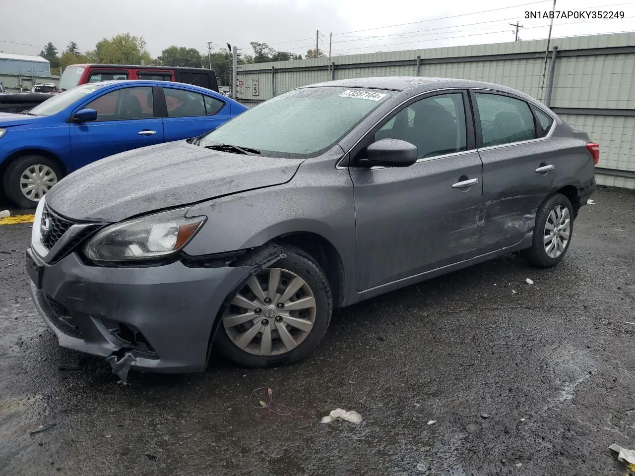 2019 Nissan Sentra S VIN: 3N1AB7AP0KY352249 Lot: 73287164