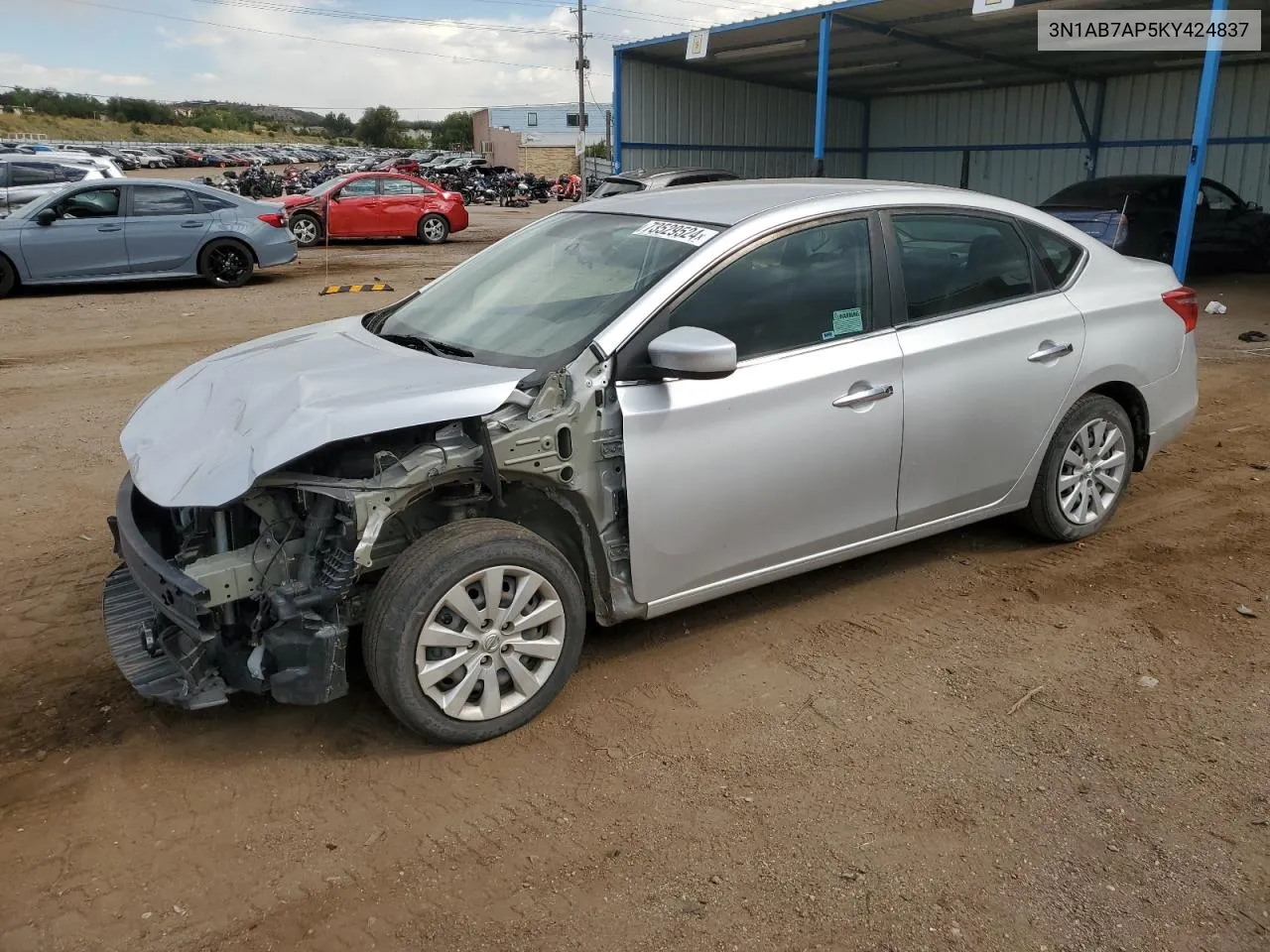 3N1AB7AP5KY424837 2019 Nissan Sentra S