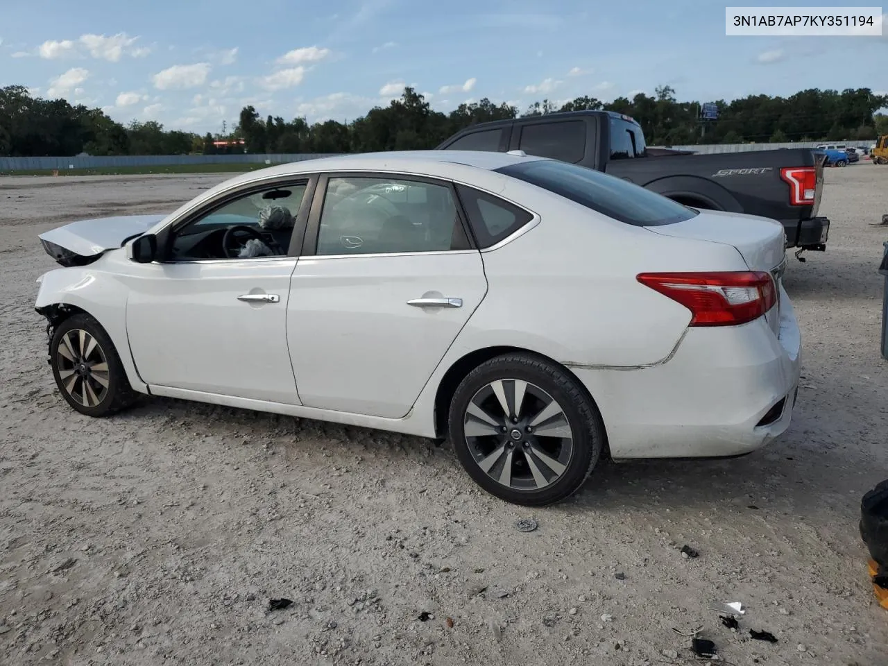 3N1AB7AP7KY351194 2019 Nissan Sentra S