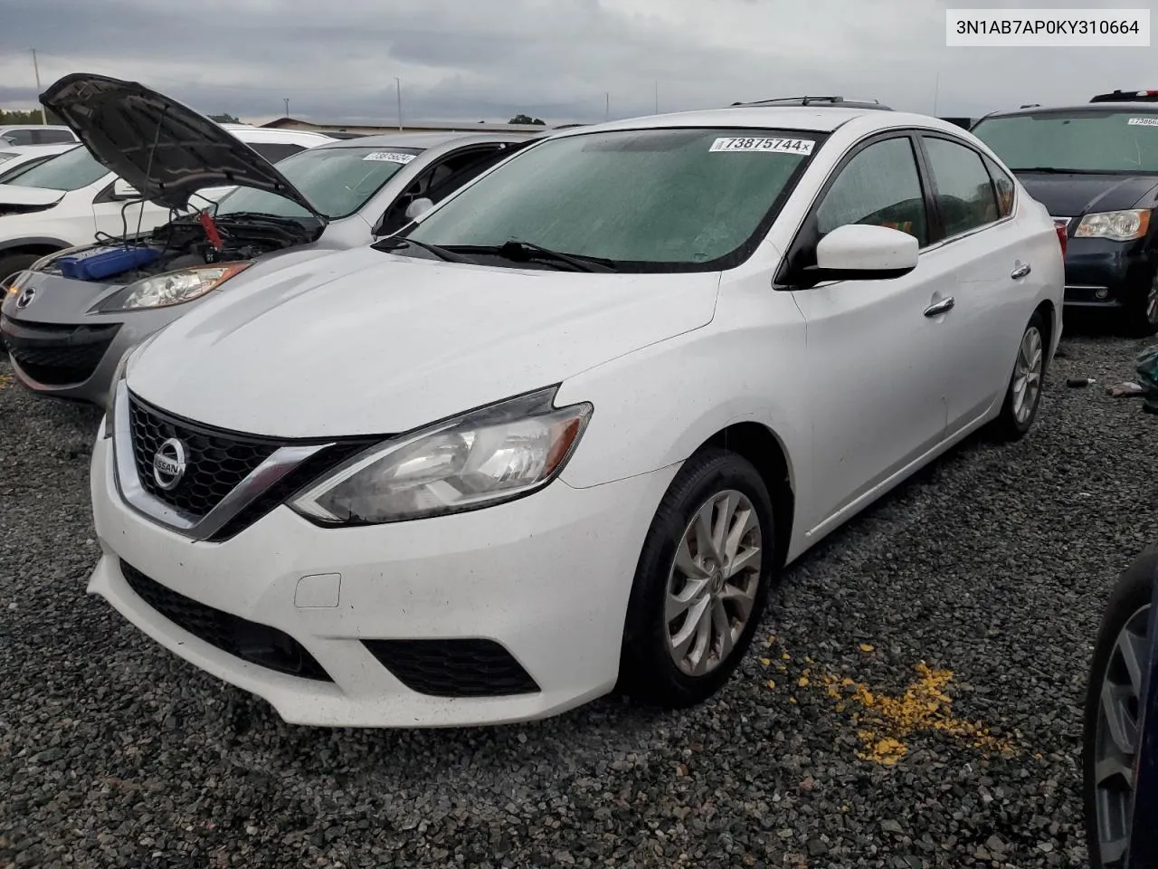 2019 Nissan Sentra S VIN: 3N1AB7AP0KY310664 Lot: 73875744