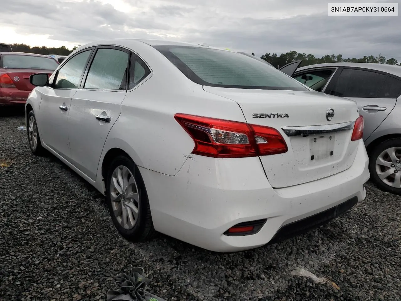 2019 Nissan Sentra S VIN: 3N1AB7AP0KY310664 Lot: 73875744