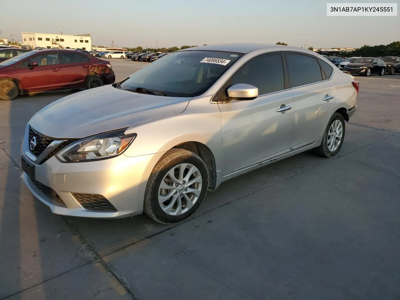 2019 Nissan Sentra S VIN: 3N1AB7AP1KY245551 Lot: 74095534