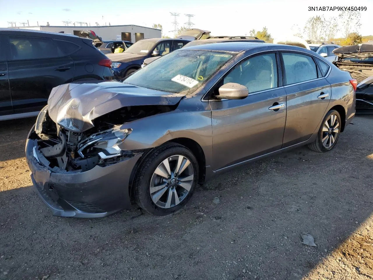 2019 Nissan Sentra S VIN: 3N1AB7AP9KY450499 Lot: 75764104