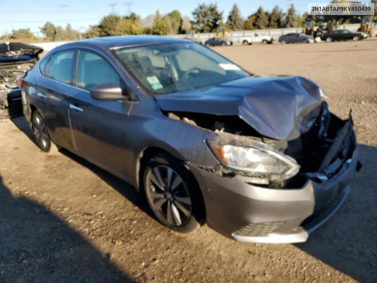 2019 Nissan Sentra S VIN: 3N1AB7AP9KY450499 Lot: 75764104