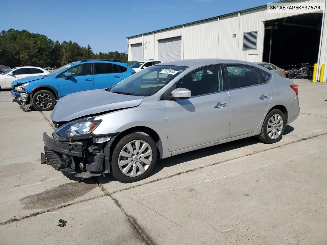 2019 Nissan Sentra S VIN: 3N1AB7AP5KY376790 Lot: 75939914