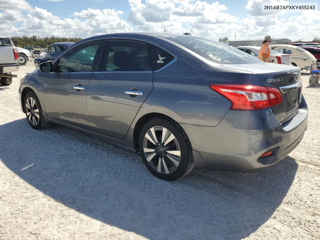 2019 Nissan Sentra S VIN: 3N1AB7APXKY455243 Lot: 75998344