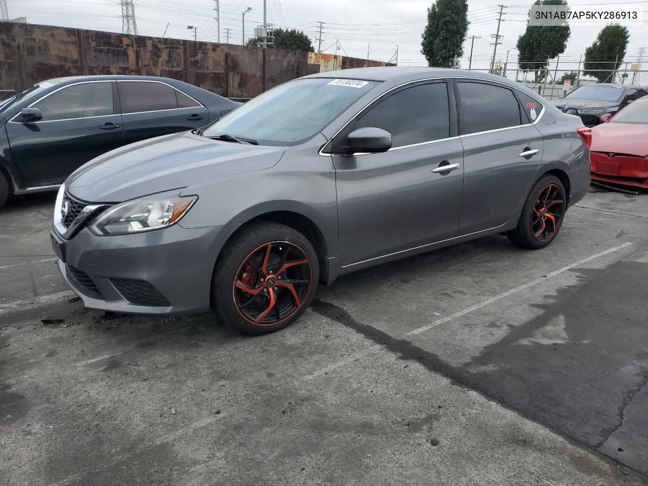 2019 Nissan Sentra S VIN: 3N1AB7AP5KY286913 Lot: 76130374