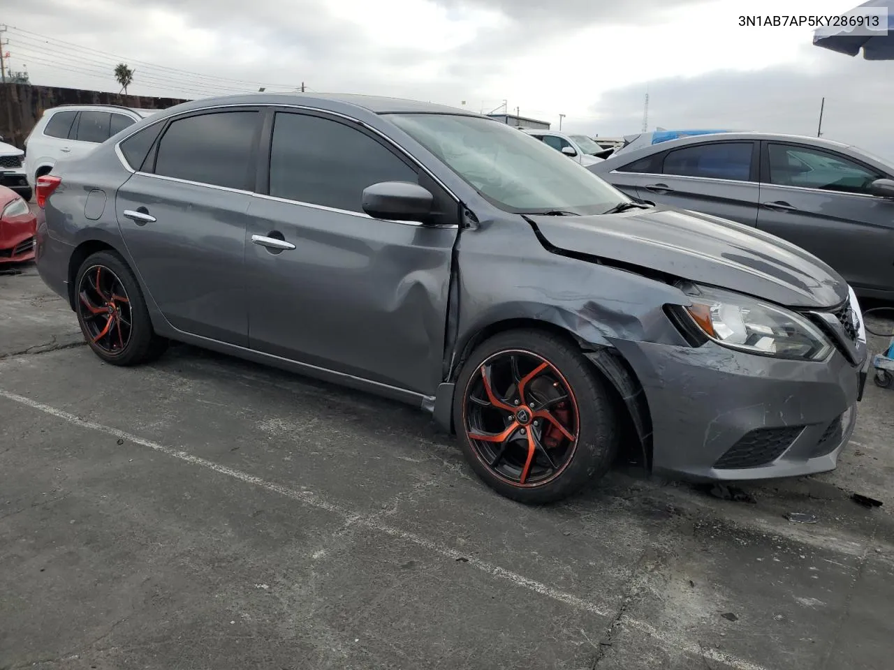 2019 Nissan Sentra S VIN: 3N1AB7AP5KY286913 Lot: 76130374