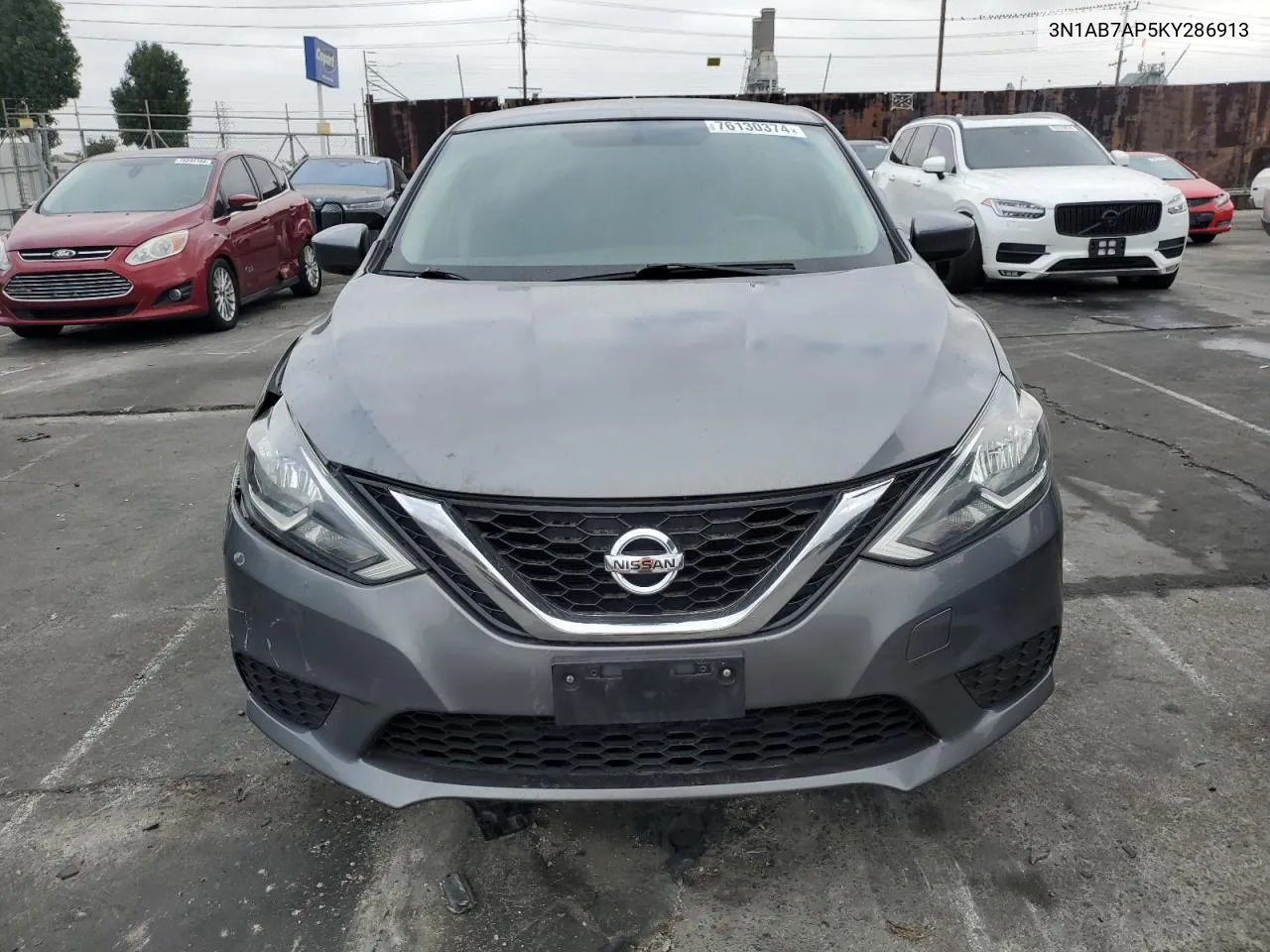 2019 Nissan Sentra S VIN: 3N1AB7AP5KY286913 Lot: 76130374