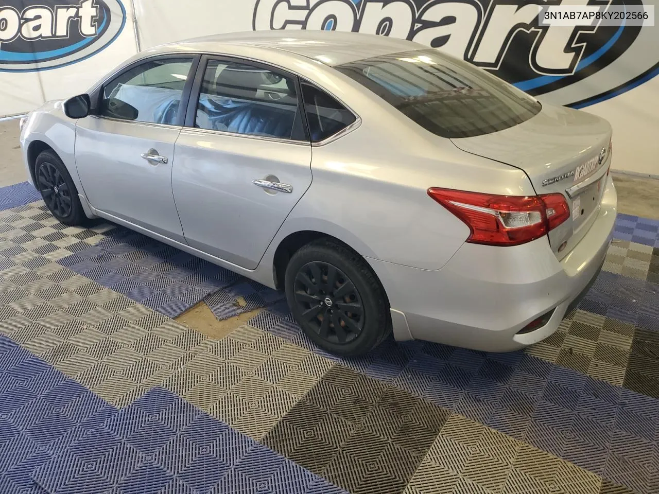 2019 Nissan Sentra S VIN: 3N1AB7AP8KY202566 Lot: 76278674