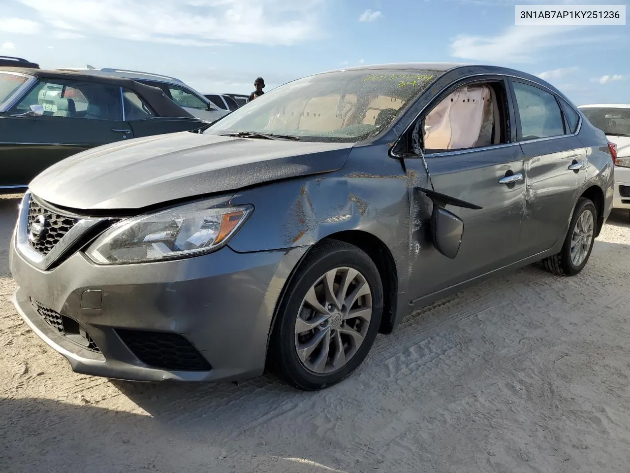 2019 Nissan Sentra S VIN: 3N1AB7AP1KY251236 Lot: 76534684