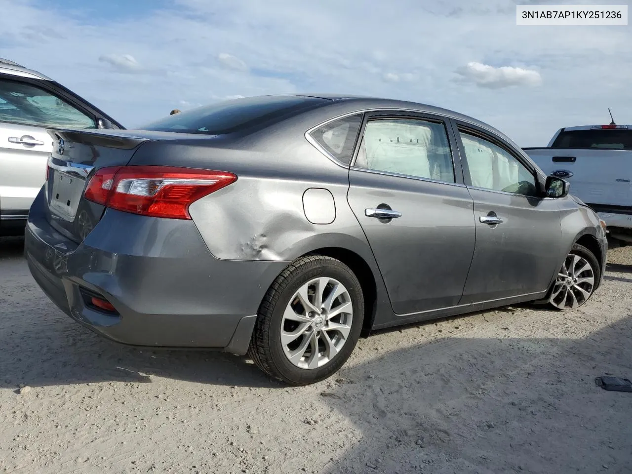 2019 Nissan Sentra S VIN: 3N1AB7AP1KY251236 Lot: 76534684