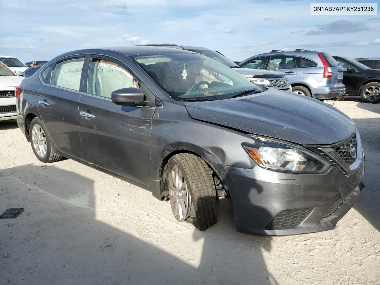 2019 Nissan Sentra S VIN: 3N1AB7AP1KY251236 Lot: 76534684