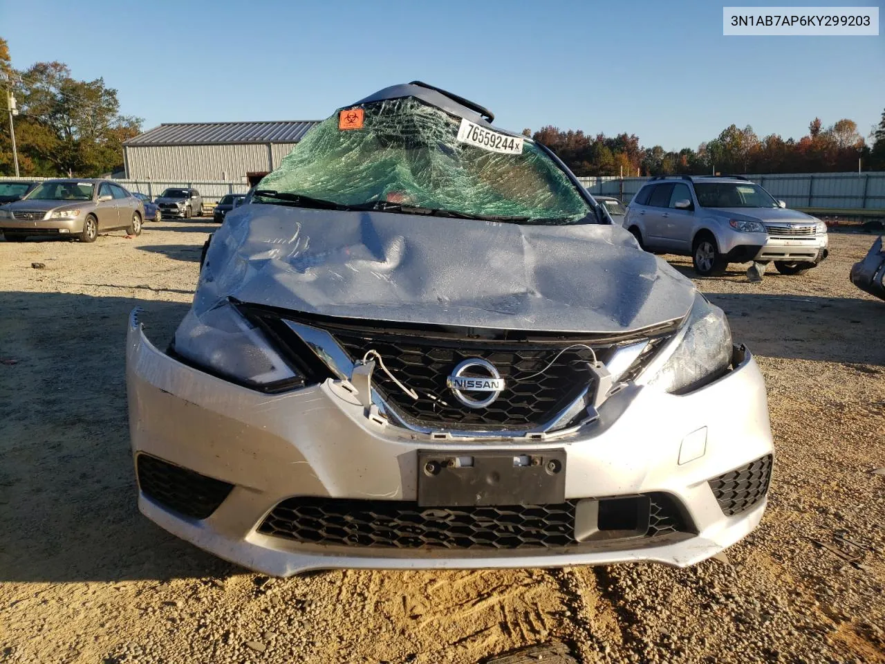 2019 Nissan Sentra S VIN: 3N1AB7AP6KY299203 Lot: 76559244