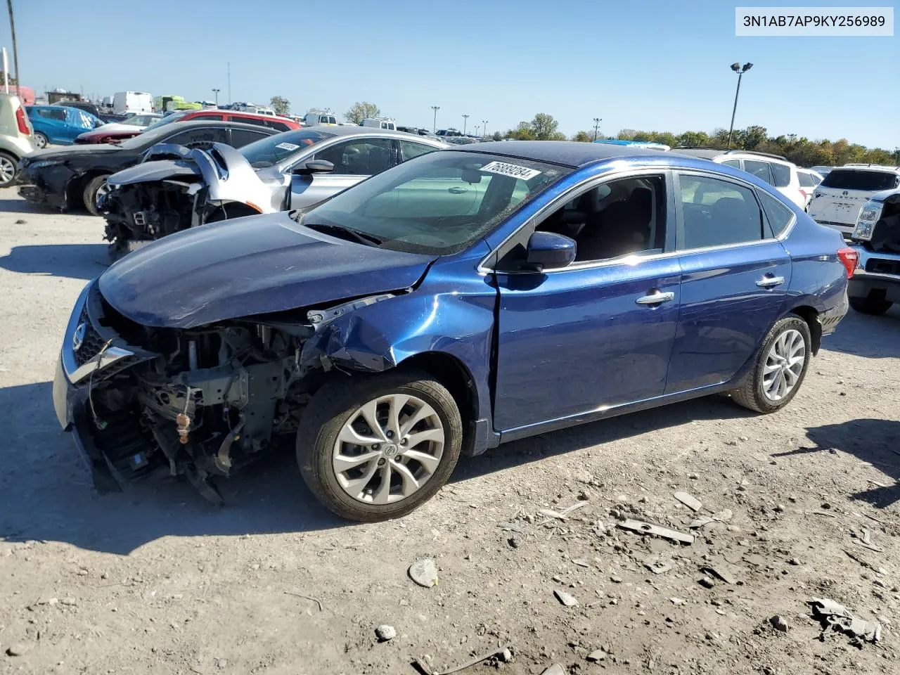 2019 Nissan Sentra S VIN: 3N1AB7AP9KY256989 Lot: 76889284