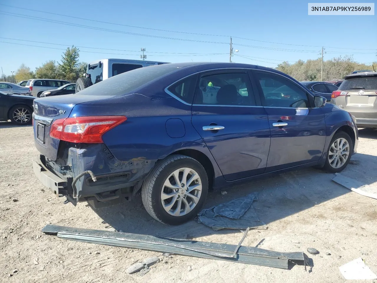 2019 Nissan Sentra S VIN: 3N1AB7AP9KY256989 Lot: 76889284