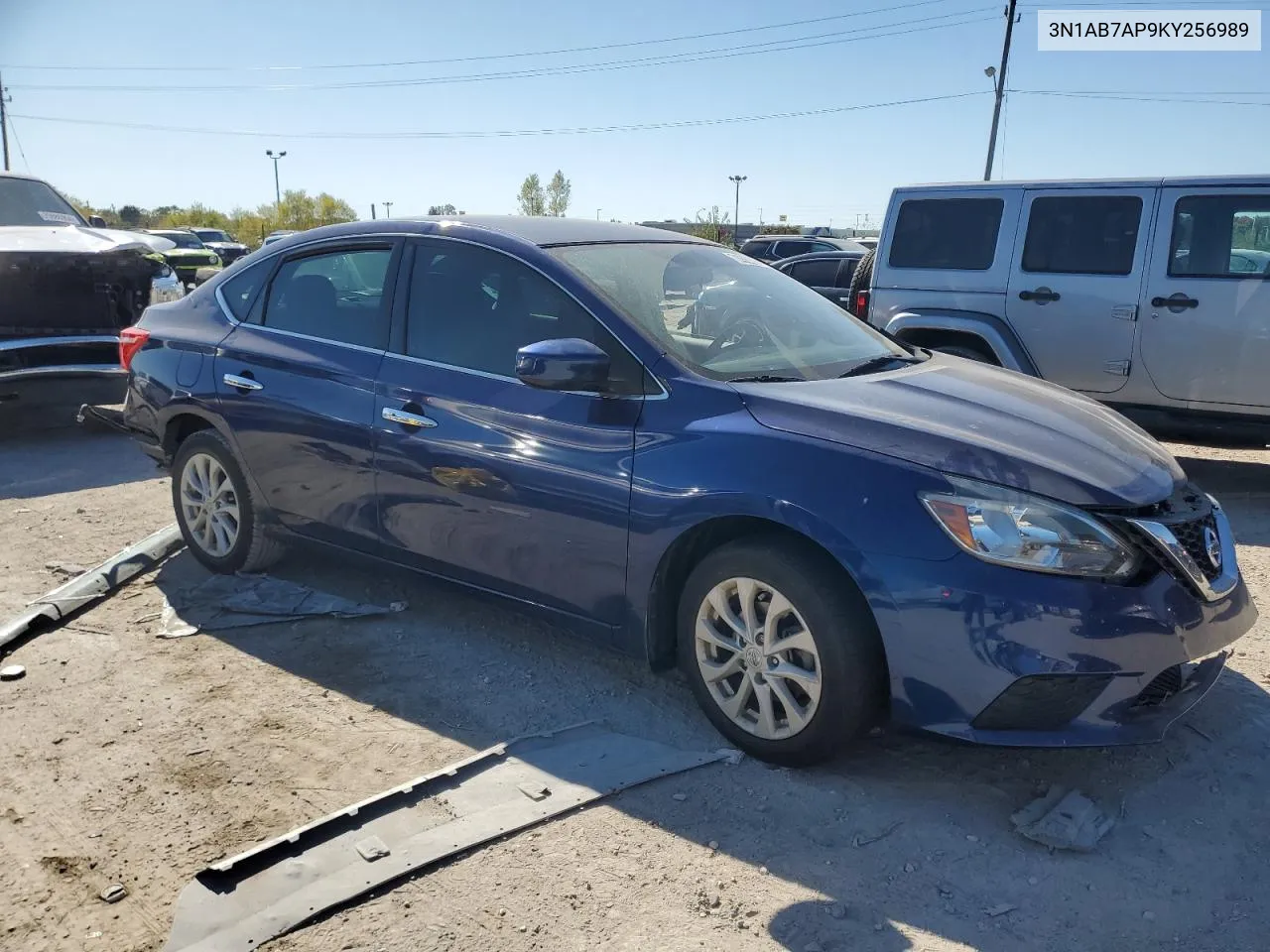 2019 Nissan Sentra S VIN: 3N1AB7AP9KY256989 Lot: 76889284