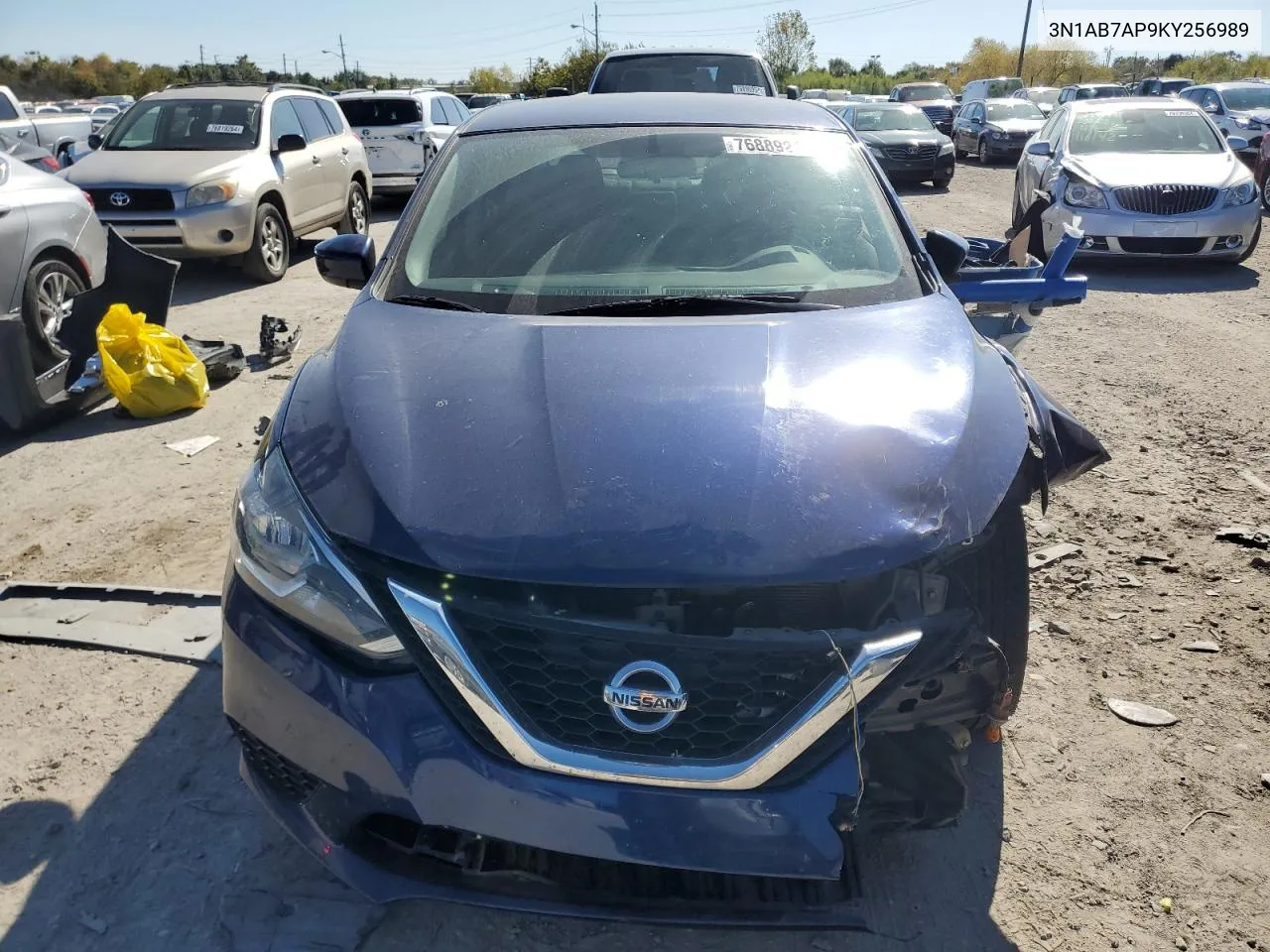 2019 Nissan Sentra S VIN: 3N1AB7AP9KY256989 Lot: 76889284