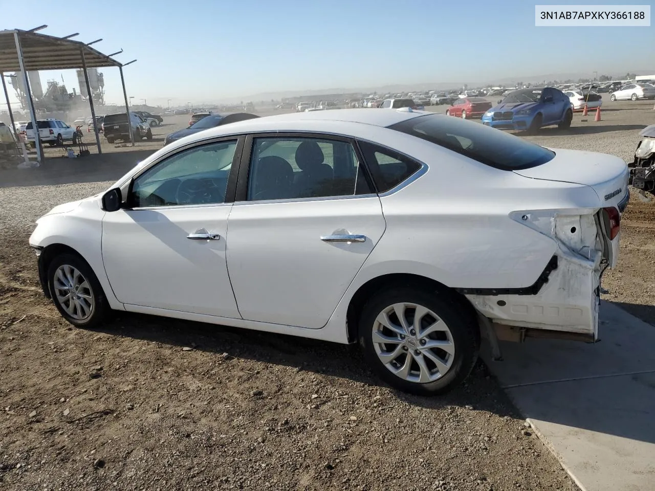 2019 Nissan Sentra S VIN: 3N1AB7APXKY366188 Lot: 77029994