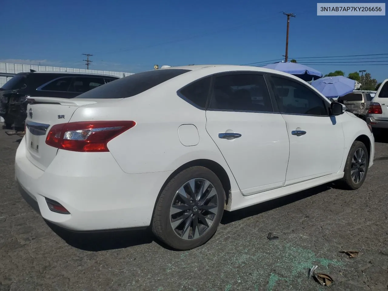 2019 Nissan Sentra S VIN: 3N1AB7AP7KY206656 Lot: 77225734