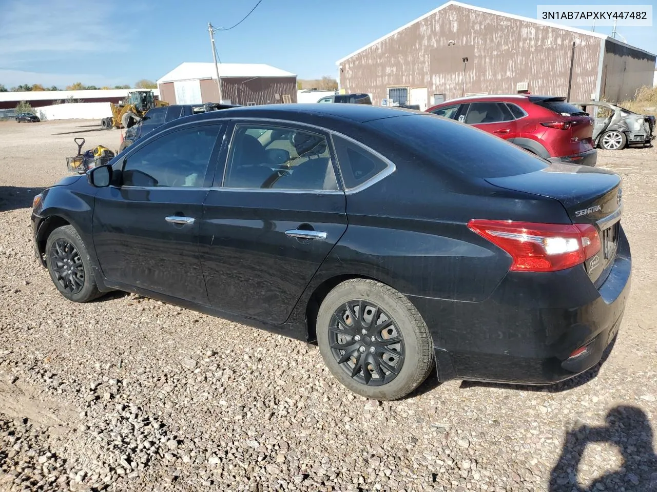 2019 Nissan Sentra S VIN: 3N1AB7APXKY447482 Lot: 77257094