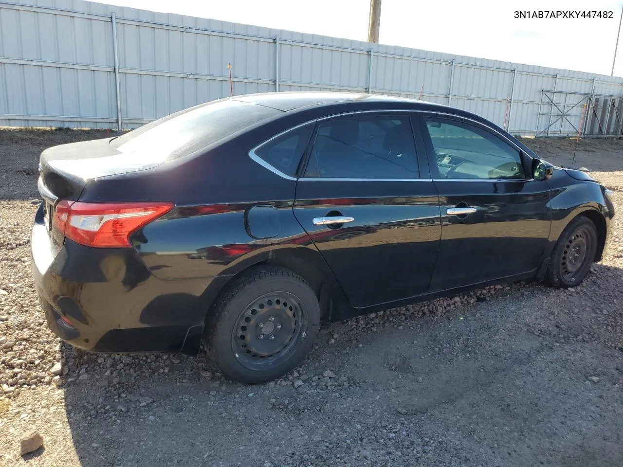 2019 Nissan Sentra S VIN: 3N1AB7APXKY447482 Lot: 77257094