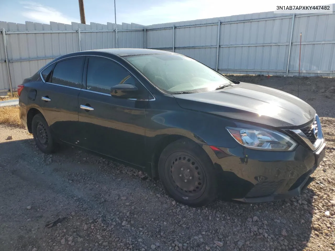 2019 Nissan Sentra S VIN: 3N1AB7APXKY447482 Lot: 77257094