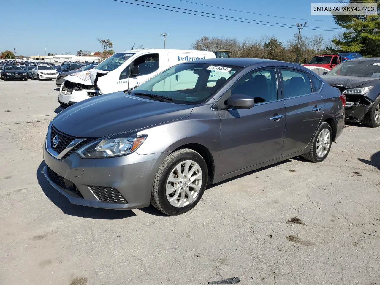 2019 Nissan Sentra S VIN: 3N1AB7APXKY427703 Lot: 77279864